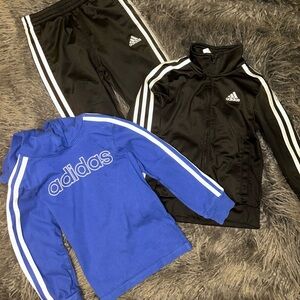 Adidas Track Suit with Adidas Cotton Long Sleeve, Size 4T